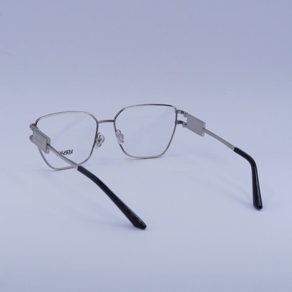 Versace VE1301 1000 Eyeglasses Silver 57mm Cat Eye Frame - Picture 7 of 10